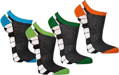 WOWERAT Kinder Sneakers-Socken „Fußball“, 3er-Bündel (Gr.35-38, Art.Nr. 3183: „Fußball“) von WOWERAT