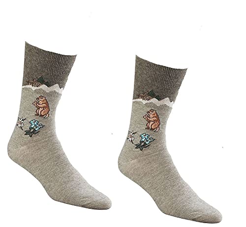 Wowerat LANDHAUS - SOCKEN „Murmeltier für Damen und Herren 3er-BÜNDEL (Gr.39-42, „Murmeltier“) von Wowerat