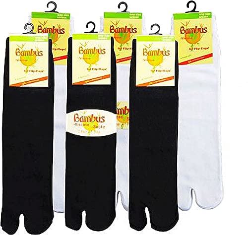 WOWERAT Sandalen-Socken auch als „Tabi-Socks“ oder „Samurei-Socks“ bekannt für Teenager und Damen 3er- Bündel (Gr.one-size, weiß) von WOWERAT