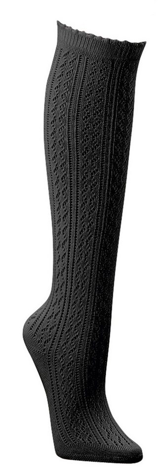 Wowerat Trachtensocken Trachtenstrümpfe Landhaus Häkellook Dirndl Country (3 Paar) Ajourmuster von Wowerat