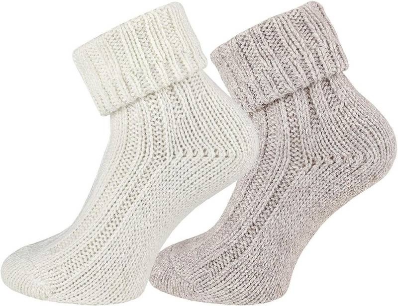 Wowerat Umschlagsocken 2 Paar superweiche Umschlag-Socken mit Alpakawolle Damen & Herren von Wowerat