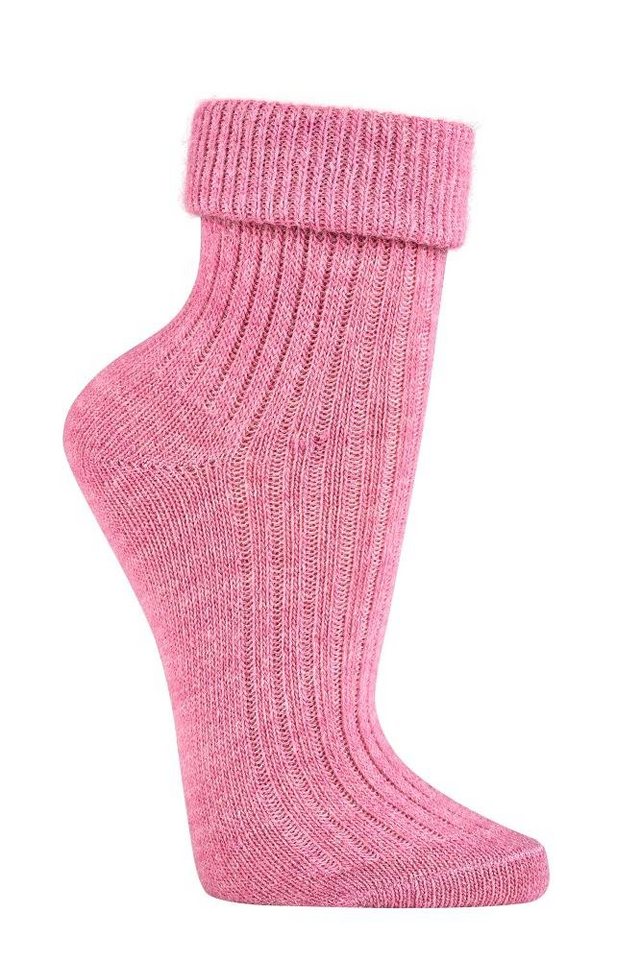 Wowerat Umschlagsocken farbenfrohe bunte Wollsocken mit 100% Wolle Natur pur (2 Paar) von Wowerat
