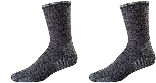 Wowerat Vollplüschsocken „EXTREM-WÄRMEND“ mit ALPAKAWOLLE 2er-BÜNDEL (Gr.43-46, anthrazit) von Wowerat