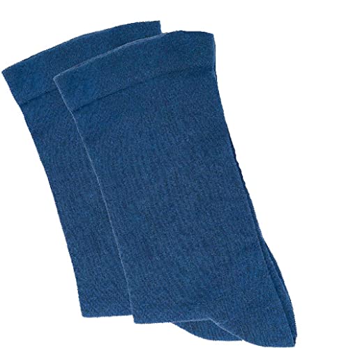 WOWERAT Wellness-Socken, extrafeine Qualität, ohne Gummidruck 2er-BÜNDEL (Gr.43-46, jeans) von WOWERAT