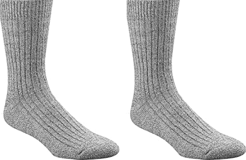 Wowerat Wellness-Socken mit Plüschsohle 100% Schafwolle 3er-Bündel (Gr.43-46, graumeliert) von Wowerat