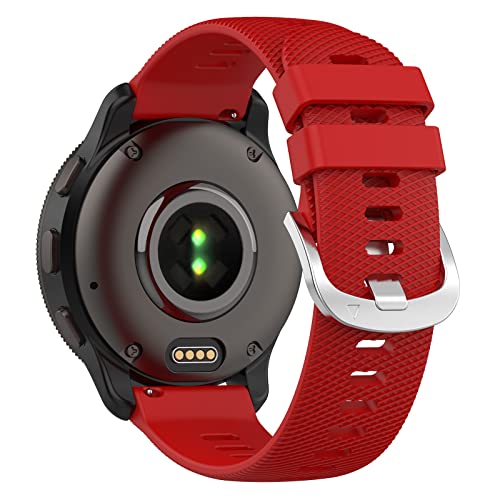 Wownadu 20mm Silikon Armbänder Kompatibel mit Polar Ignite 3/Ignite 2/Unite/Pacer Armband Rot für Damen Herren Sport Weiches Einstellbar Ersatzarmband, Zubehör (Keine Uhr) von Wownadu