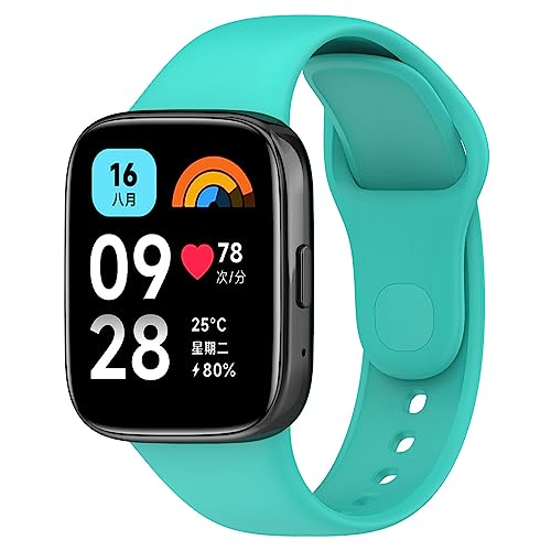 Wownadu Armbänder Kompatibel für Xiaomi Redmi Watch 3 Active Armband, Teal Ersatzarmband Damen Herren Kompatibel für Xiaomi Redmi Watch 3 Lite (Keine Uhr) von Wownadu