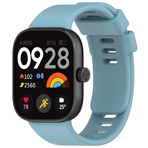 Wownadu Ersatzarmband Kompatibel für Xiaomi Redmi Watch 4 / Redmi Watch 5 Armband, Hell Blau Damen Herren Einstellbar Silikon Armbänder Kompatibel für Xiaomi Band 8 pro (Keine Uhr) von Wownadu