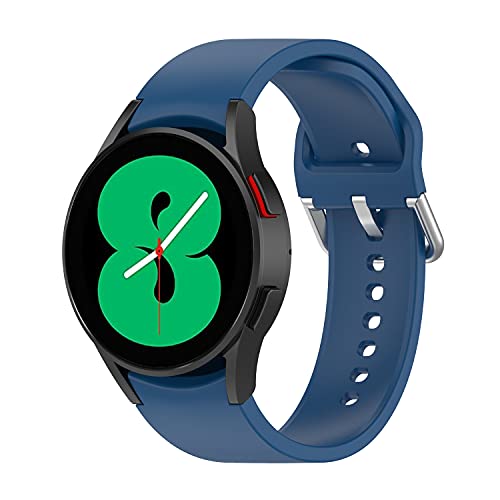 Wownadu 20mm Band Kompatibel für Samsung Galaxy Watch 6/5/4 (40mm 44mm), Galaxy Watch 3 41mm, Galaxy Watch 4 Classic (42mm 46mm) Armbänder Dunkel Blau Silikon für Damen Herren Zubehör (Keine Uhr) von Wownadu