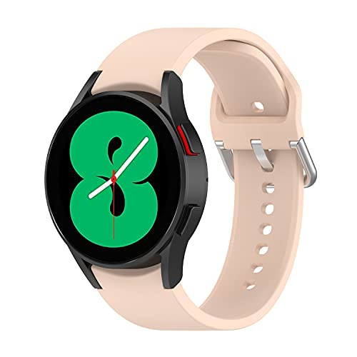 Wownadu 20mm Band Kompatibel für Samsung Galaxy Watch 6/5/4 (40mm 44mm), Galaxy Watch 3 41mm, Galaxy Watch 4 Classic (42mm 46mm) Armbänder Rosa Silikon für Damen Herren Zubehör (Keine Uhr) von Wownadu