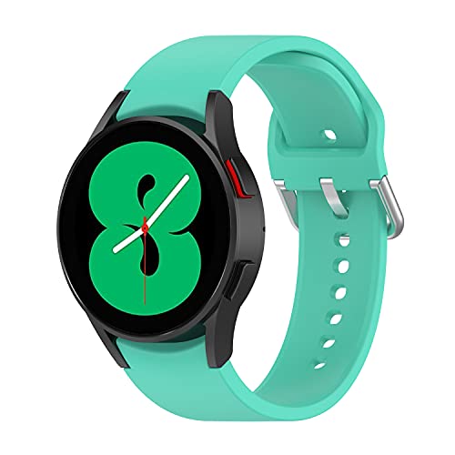 Wownadu 20mm Band Kompatibel für Samsung Galaxy Watch 6/5/4 (40mm 44mm), Galaxy Watch 3 41mm, Galaxy Watch 4 Classic (42mm 46mm) Armbänder Teal Silikon für Damen Herren Zubehör (Keine Uhr) von Wownadu