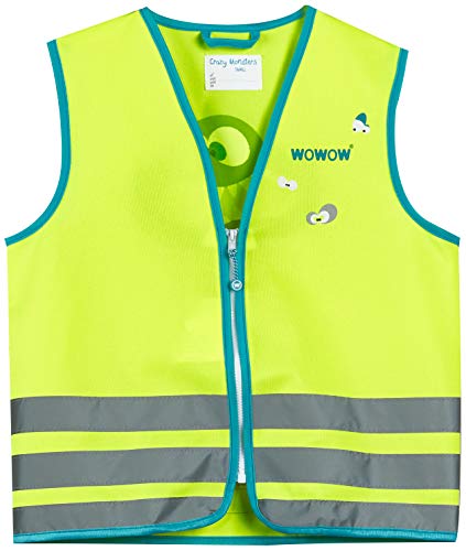 Wowow Unisex Kinder Crazy Monster Reflexweste, Gelb/Silber, XS von WOWOW