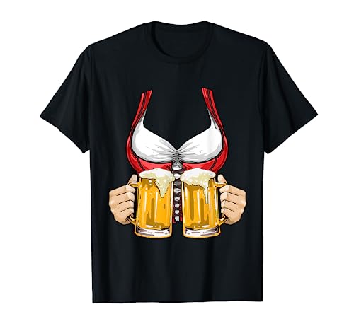 Damen Oktoberfest Dirndl T Shirt Deutschland Bier Fest Deutsch T-Shirt von Wowsome!