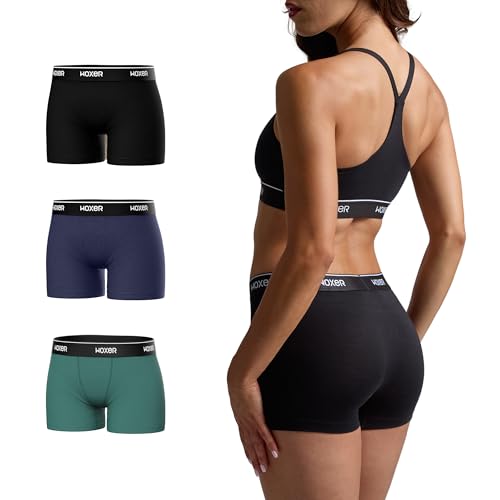 Woxer Damen-Boxershorts – Stern 7,6 cm Jungen Shorts Unterwäsche für Frauen – Boxershorts, 3er-Pack, weich, M von Woxer