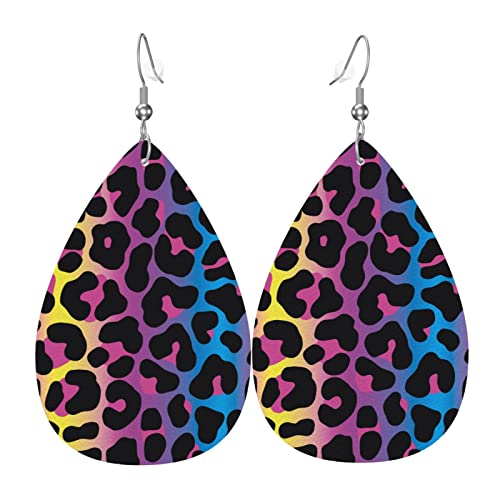 Ohrringe Meerjungfrau Schuppen Leder Ohrring Tropfenform baumeln leicht Wassertropfen baumeln für Frauen Mädchen, Einheitsgröße, Leder von Wpamlrta