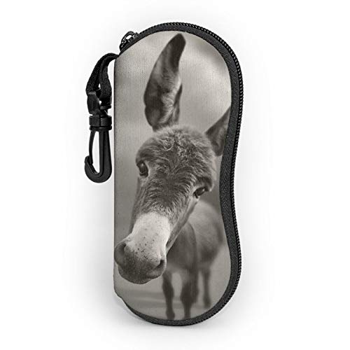 Wpamlrta Mermaid Scales Sonnenbrille Soft Case mit Karabiner für Frauen Galaxy Soft mit Gürtelclip Ultra Reißverschluss, Brillenetui Esel, One size von Wpamlrta