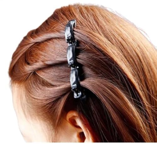 Schwarze doppelte Schichten Twist Band Zopf Haarspangen Front Haarspangen Haarnadel Mode Flechter Haar Werkzeuge Haar Styling Zubehör für Frauen und Mädchen Schwarze doppelte Schichten Twist Band Zopf Haarspangen Front Haarspangen Haarnadel Mode Flechter Haar Werkzeuge Haar Styling Zubehör für Frauen und Mädchen von Wpppan