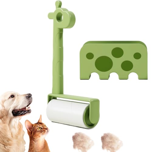 Haustierhaarentferner, Haustierlinienrolle - Haustierhaarfutter Roller,Giraffe -Design tragbarer klebriger Rasierer Pinsel -Radiergummi für Möbelteppichwagen Bettwäsche Wäsche von Wpsagek