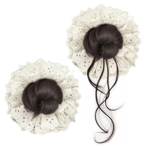 Messy Bun Haarteil - Haarstrumpf Pferdeschwanz Haarschmuck - Elastisches Haargummi für Pferdeschwanz, Perücken und Styling Accessoires für Töchter, Damen, Mädchen und Freundin von Wpsagek