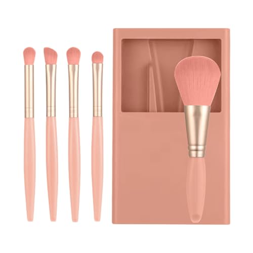 Reise -Make -up -Bürstenset, Reise -Make -up -Bürstenset, Kompakt Make -up -Bürstensatz mit Gehäuse und Spiegel, Tragbare Fundamentpulver Concealer Lidschatten Applikator für Frauen, Mädchen von Wpsagek