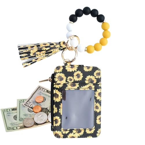 Schlüsselanhänger Armband Geldbörse - Perlen Quaste Armband Schlüsselanhänger Geldbörse - Münzenhalter für Damen,Party Verabredung Geburtstag Feiertag Urlaub Einkaufen Reisen von Wpsagek