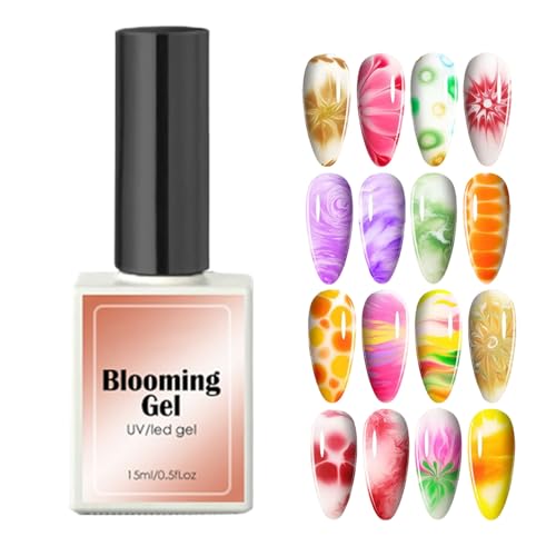 Verlaufseffekt Gel Nagellack | 15ml Blüten-Nagellack mit Verlaufseffekt,Langlebig Schnelltrocknend Nageldesign Für Frauen Mädchen von Wpsagek