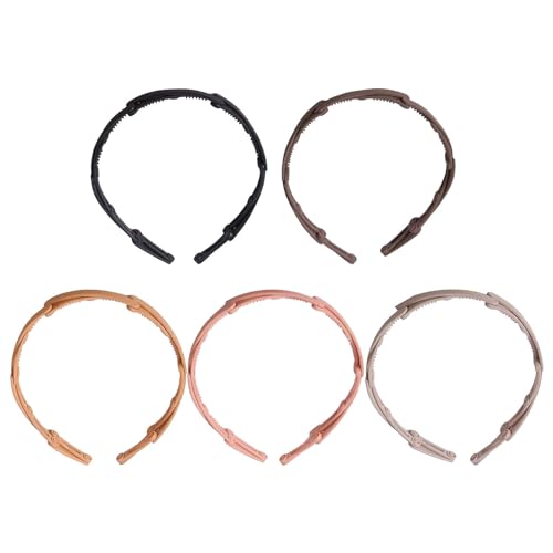 Wpsagek Foldable Hair Bands, 1/5 Stück Faltbare Haarbänder, Einziehbare Headbands Für Reisen, Tragbar Gewellten Stirnband Rutschfest Headwear Zubehör Für Frauen Und Mädchen von Wpsagek