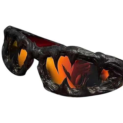 Wpsagek Gotische Brille | Halloween Party Brille - Mode Dunkel Stil UV400 Schutz Unisex Jugendliche Festival Disco von Wpsagek