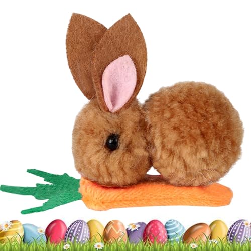 Wpsagek Hasen-Haarspange, Hasen-Haarnadel - Plüsch Karotte Haarnadel | Niedliche Stoffhasen-Haarspange, elastisches Plüschtier, Hasen-Haarschmuck für Frauen und Mädchen von Wpsagek