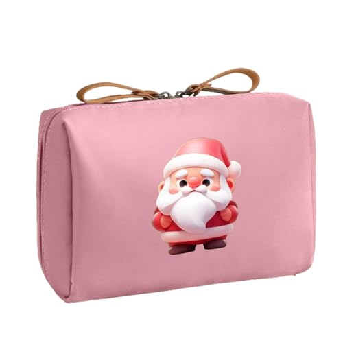 Wpsagek Make-up-Tasche mit großem Fassungsvermögen, Reise-Kulturbeutel mit Reißverschluss, mit Weihnachtsmann-Aufdruck, Make-up-Organizer-Tasche, Reise-Kulturbeutel für Damen, Make-up-Pinsel-Organizer Wpsagek Make-up-Tasche mit großem Fassungsvermögen, Reise-Kulturbeutel mit Reißverschluss, mit Weihnachtsmann-Aufdruck, Make-up-Organizer-Tasche, Reise-Kulturbeutel für Damen, Make-up-Pinsel-Organizer von Wpsagek