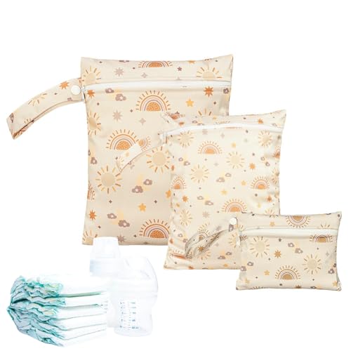 Wpsagek Nass-Trocken-Tasche | Strandtaschen Set Mit 3 Stück,wasserdichte Reise-Organizer Für Schwimmanzüge Baby Pool Camping Urlaub von Wpsagek