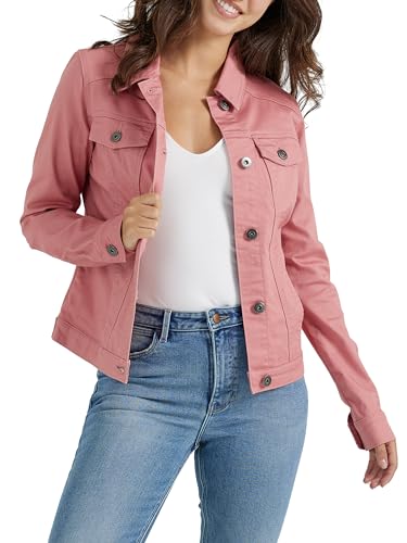 Wrangler Authentics Damen Stretch Jeansjacke, Dusty Rose, L von Wrangler Authentics