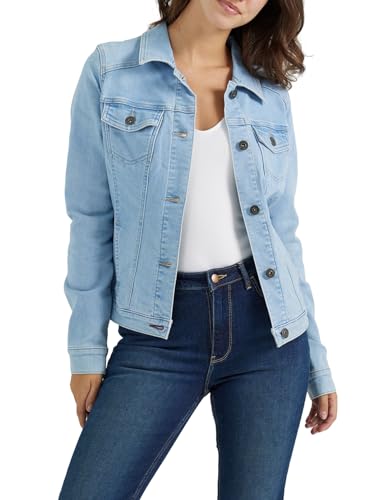 Wrangler Authentics Damen Stretch Jeansjacke, Light Wash, L von Wrangler Authentics