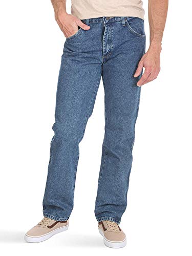 Wrangler Authentics Herren Klassische Baumwolljeans mit 5 Taschen, Normale Passform Jeans, Stonewash Dark, 28W / 32L von Wrangler Authentics