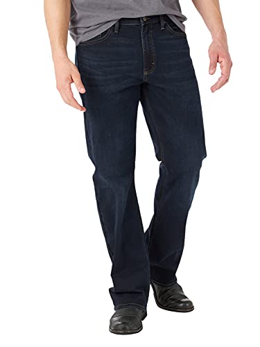 Wrangler Authentics Herren Bootcut lockerer Passform Jeans, Dunkler Hafen, 31 W/32 L von Wrangler Authentics
