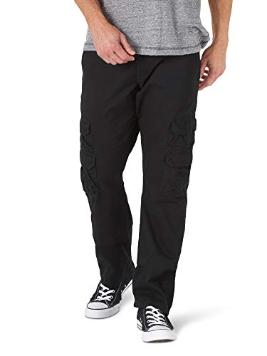 Wrangler Authentics Herren-Cargohose aus Twill, lockere Passform, Schwarz, 32W / 30L von Wrangler Authentics