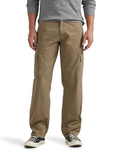 Wrangler Authentics Herren Cargohose aus Twill mit lockerer Passform (Logan) Lässige Hose, Military Khaki Ripstop, 32W / 29L von Wrangler Authentics