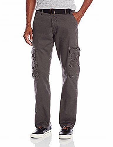 Wrangler Authentics Herren-Cargohose mit gerader Passform und geradem Bein, Anthrazit Köper, 34W / 32L von Wrangler Authentics