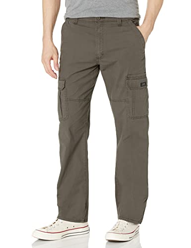 Wrangler Authentics Herren Cargohose mit lockerer Passform Lässige Hose, Braunoliv, 50W / 32L von Wrangler Authentics