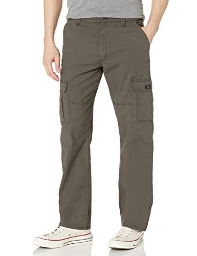 Wrangler Authentics Herren Stretch-Cargohose mit Lockerer Passform Casual Pants, Braunoliv, 50W / 32L von Wrangler Authentics