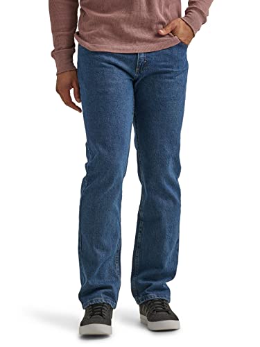 Wrangler Authentics Herren Classic 5-Pocket Regular Fit Jeans, Dark Stonewash Flex, 33W / 30L von Wrangler Authentics