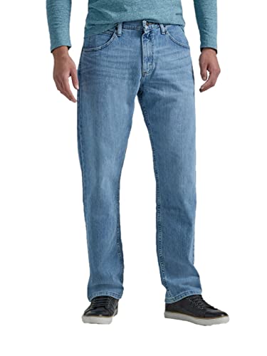 Wrangler Authentics Herren-Jeans mit 5 Taschen, Klassische, Flexible, lässige Passform, Stonewash Flex, 32W / 28L von Wrangler Authentics