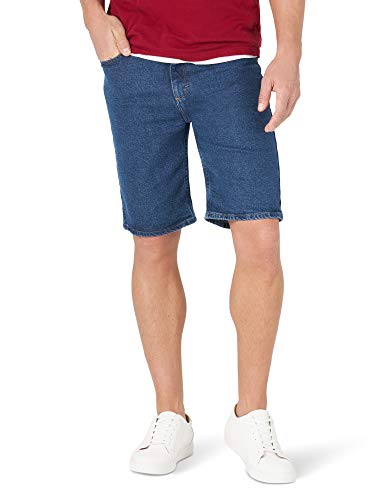 Wrangler Authentics Herren Classic Relaxed Fit Five Pocket Jean Short Jeansshorts, Dark Stone, 52 von Wrangler Authentics