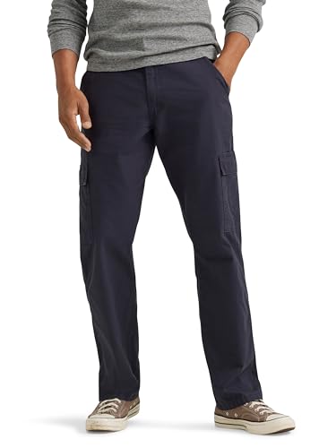 Wrangler Authentics Herren Klassische Cargohose aus Twill, lockere Passform, Cargo Sarga Clásicos De Ajuste Relajado Lässige Hose, Navy Ripstop, 38W / 34L von Wrangler Authentics