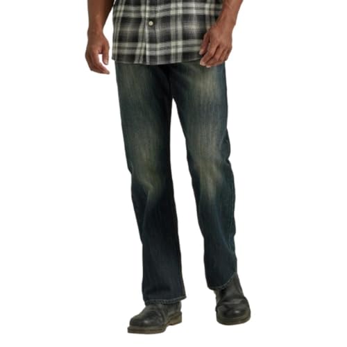 Wrangler Authentics Herren-Jeans mit lockerer Passform, Blau/Schwarz Stretch, 34W / 34L von Wrangler Authentics