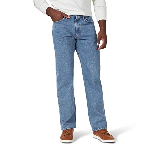 Wrangler Authentics Herren Klassische 5-Pocket-Relaxed Fit Jeans, Light Stonewash Flex, 30W / 36L von Wrangler Authentics