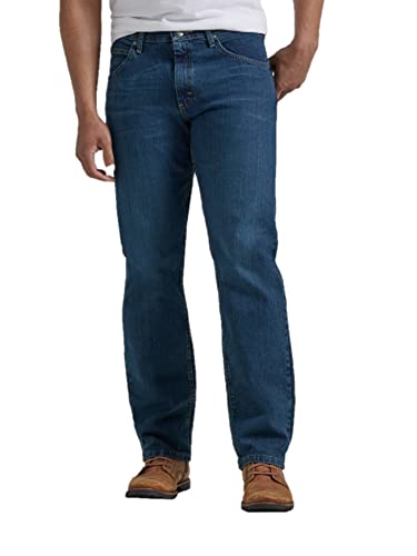 Wrangler Authentics Herren Klassische 5-Pocket-Relaxed Fit Jeans, Military Blue Flex (Blau), 40W / 32L von Wrangler Authentics