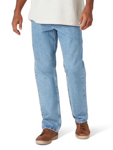 Wrangler Authentics Herren Klassische Baumwolljeans mit 5 Taschen und lockerer Passform Jeans, Steinbleiche, 36W / 36L von Wrangler Authentics