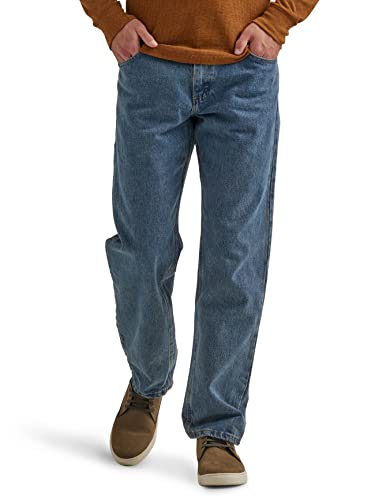 Wrangler Authentics Herren Klassische Baumwolljeans mit 5 Taschen und lockerer Passform Jeans, Stonewashed, 44W / 32L von Wrangler Authentics