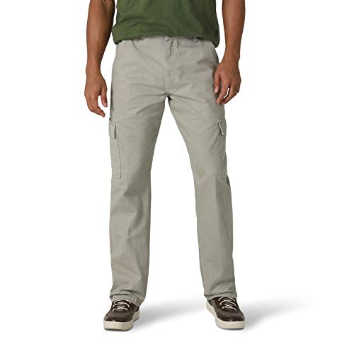 Wrangler Authentics Herren Cargohose aus Twill mit lockerer Passform (Logan) Lässige Hose, Khaki Staub, 33W / 32L von Wrangler Authentics